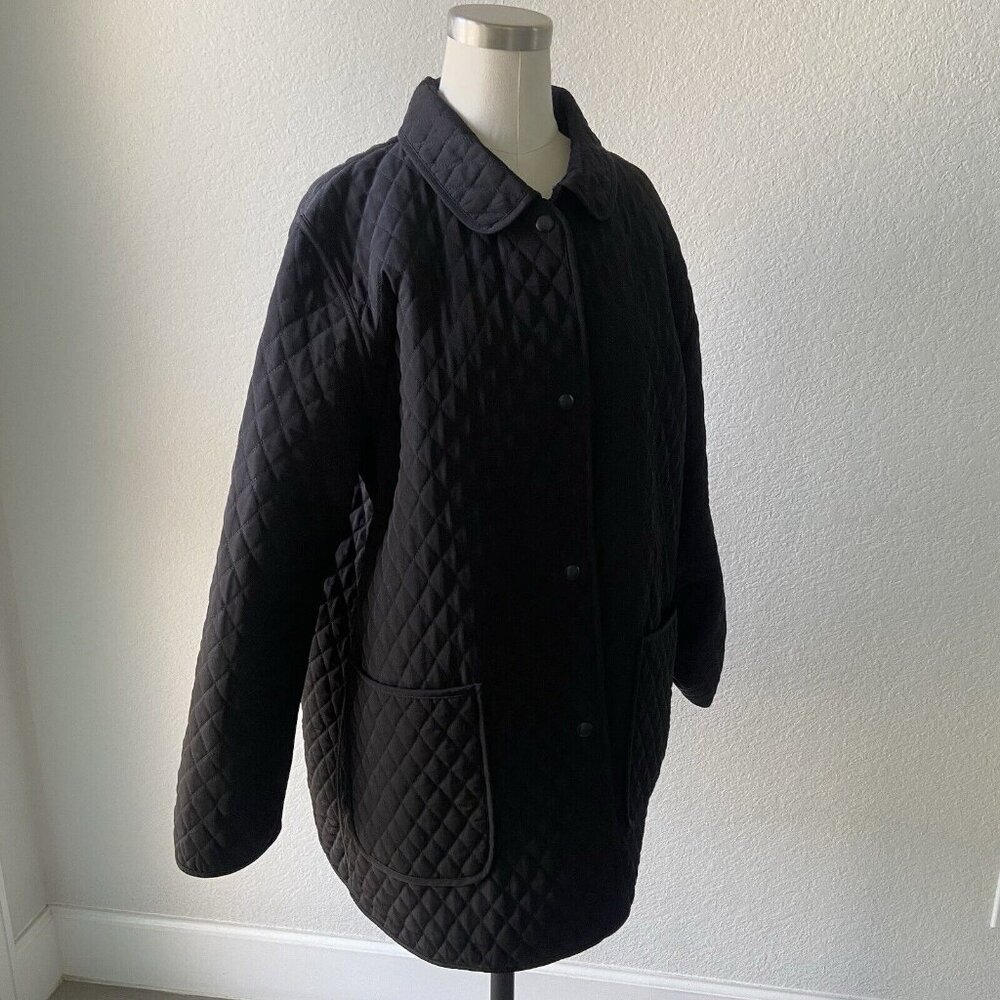 Jones New York Black Quilted Jacket